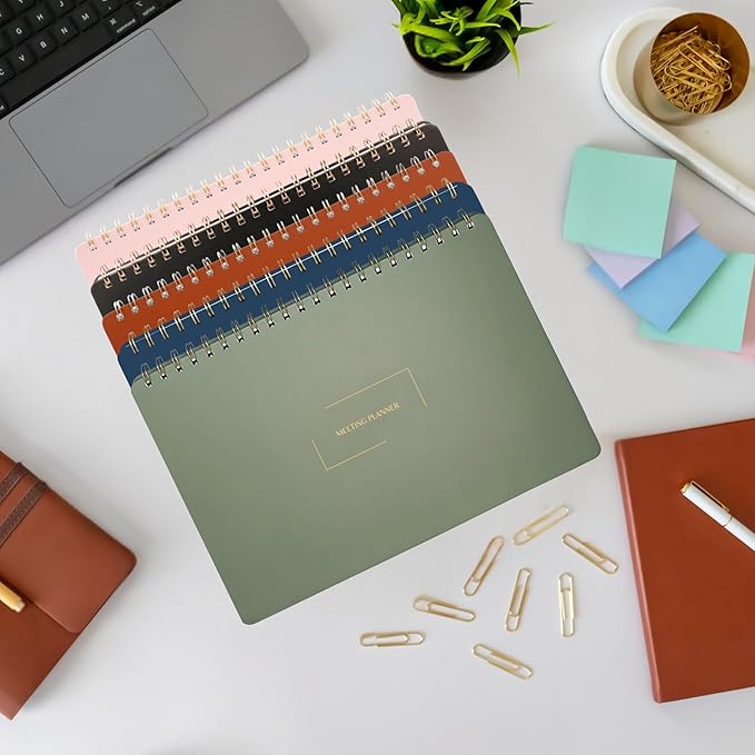 | Meeting Notebook for Work | 8.25" x 11.75" | Project Planner | Simple Design - Image 8