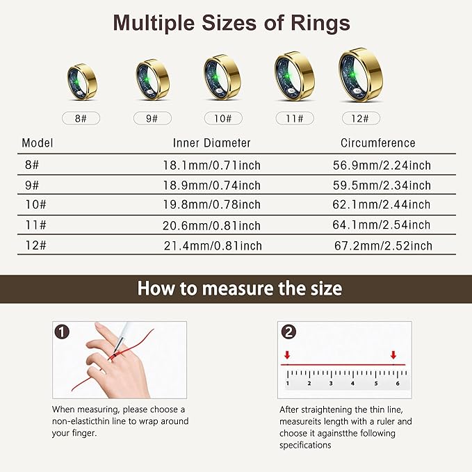 Smart Ring for Women Men, Fashion Minimalist Fitness Ring & Sleep Tracker Ring - Image 6