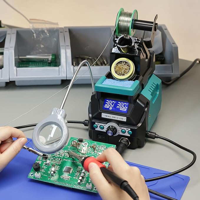 YIHUA 939D+ III EVO Digital Soldering Iron Station Kit 110W High Power - Image 8