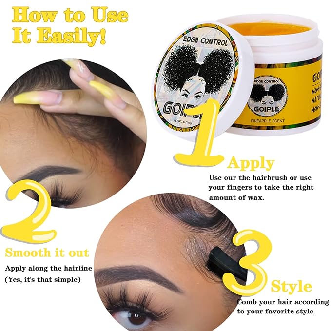 Goiple Edge Control Wax for Women Strong Hold Non-greasy Edge Smoother - Image 6