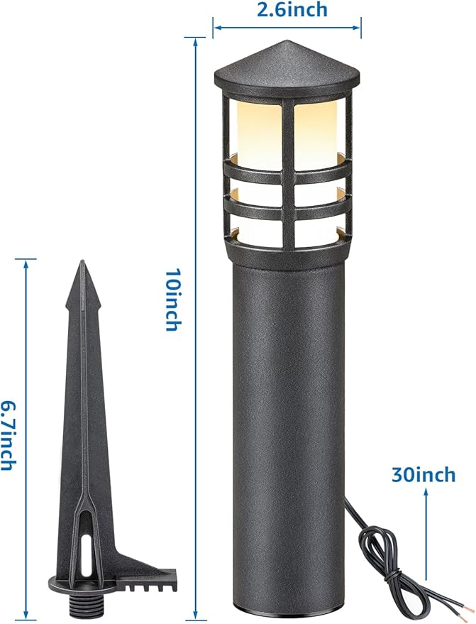 SUNVIE 8-Pack Low Voltage Pathway Lights 3W LED Landscape Pathway Lighting - Image 7