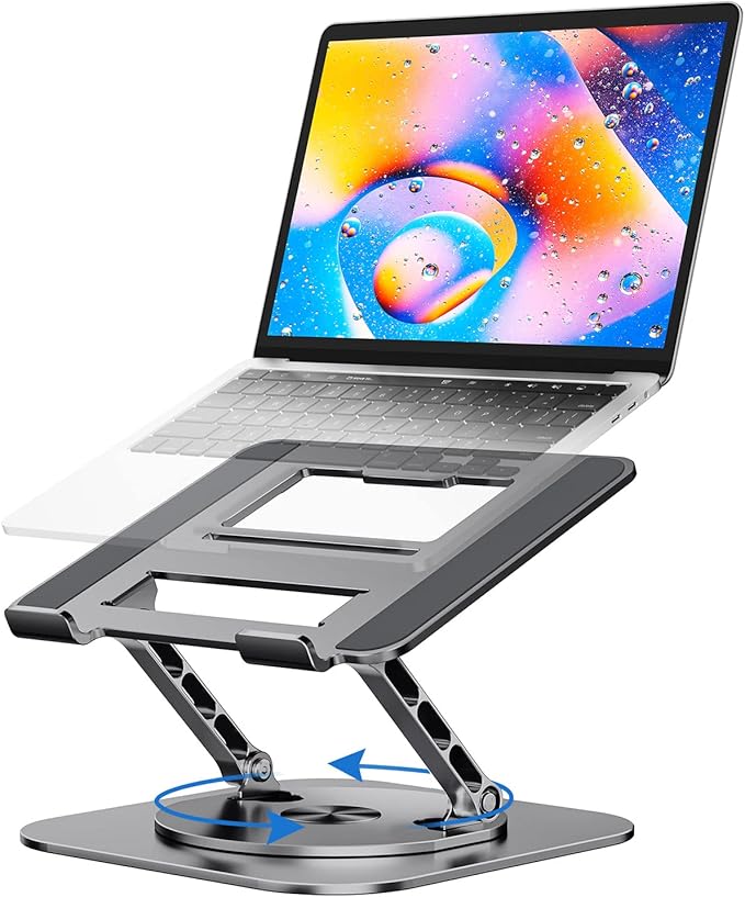 MCHOSE Laptop Stand with 360° Rotating Base, Foldable Adjustable Computer Holder by MCHOSE