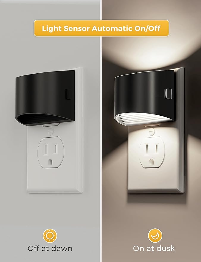L LOHAS LED Night Lights Plug into Wall 2 Pack, Nightlight - Image 3