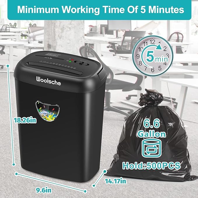 Home Office Paper Shredder, 14-Sheet Cross Cut - Image 5