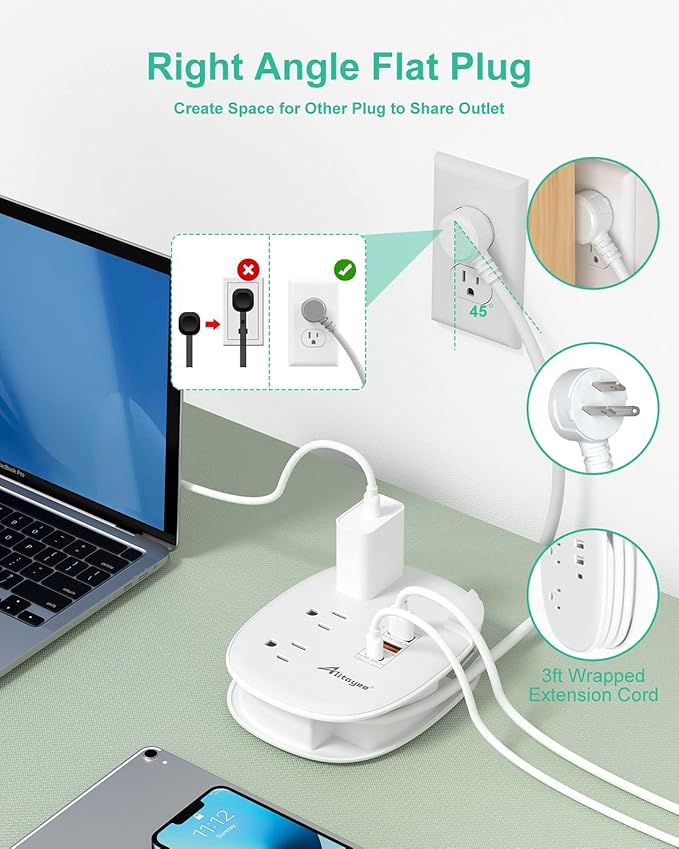 Alitayee 20W USB C Power Strip - Image 5