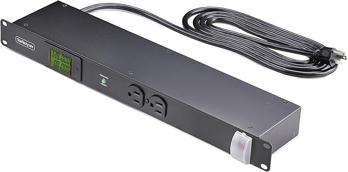 StarTech.com 12-Outlet Horizontal Rack Mount Metered PDU, 1U Server Power Strip by StarTech