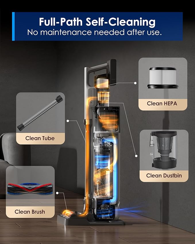 Tineco Pure ONE Station 5 Pro Cordless Smart Stick Vacuum, Automatic Dust - Image 2