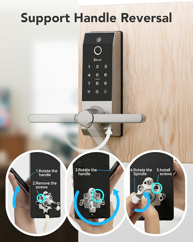Smart Lock Doorbell Fingerprint Smart Door Lock Deadbolt - Image 3