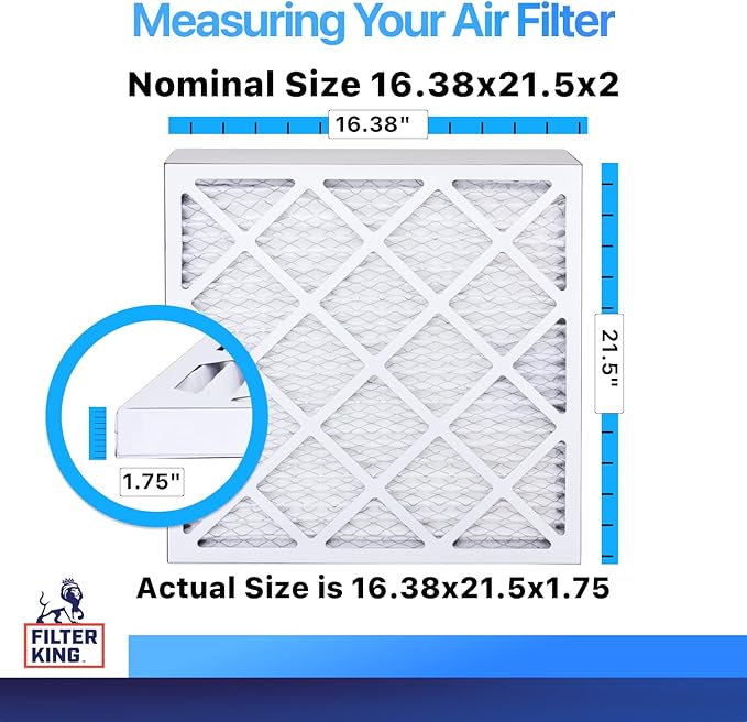 Filter King 16.38x21.5x2 Air Filter | 4-PACK | MERV 8 HVAC Pleated A/C Furnace - Image 2