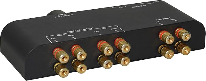 XtremPro 2 Way Speaker Switch, 1 in 2 Out Way Pair Stereo Speaker Selector - Image 2