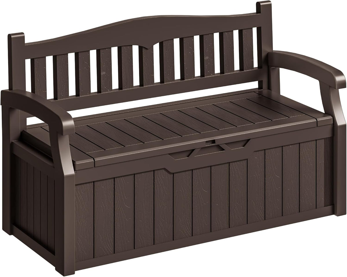 homall 75 gallon outdoor storage benches lockable deck, main product view