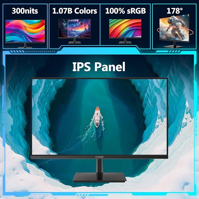 Z-Edge U27P4K 27-inch 4K Monitor IPS Ultra HD 3840x2160, 60Hz Refresh Rate - Image 3