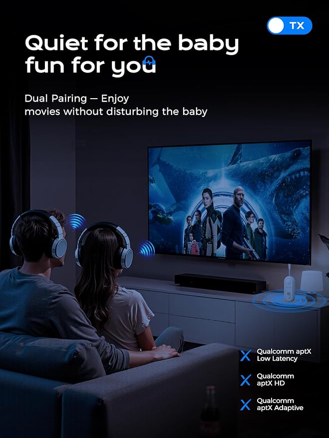 Upgraded Bluetooth 5.4 Transmitter Receiver, Airplane Bluetooth Adapter - Image 6