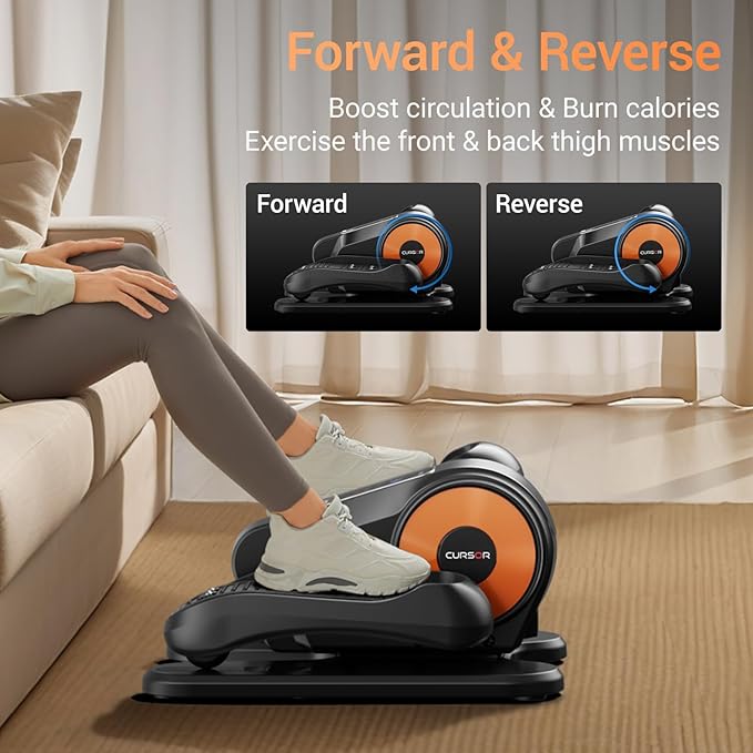 Under Desk Elliptical Machine, Electric Seated Pedal Exerciser, Min Leg - Image 3