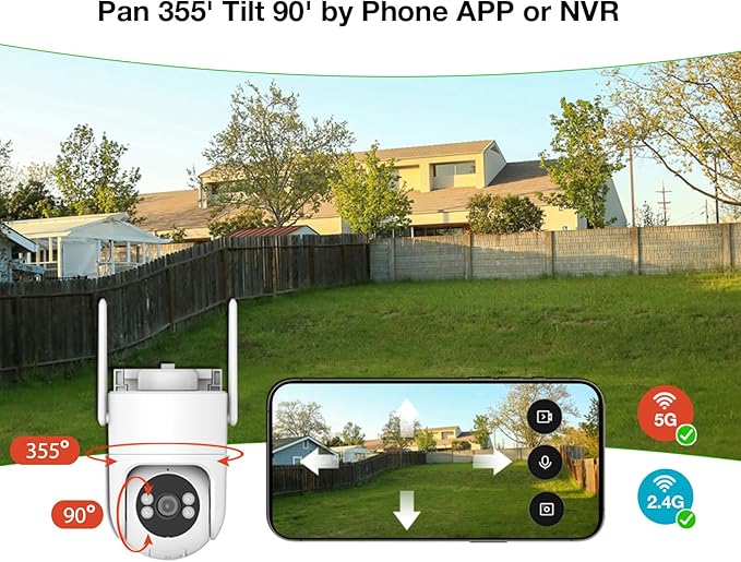 6MP TUYA Security Camera Outdoor, 2.4G/5G WiFi Cameras - Image 3