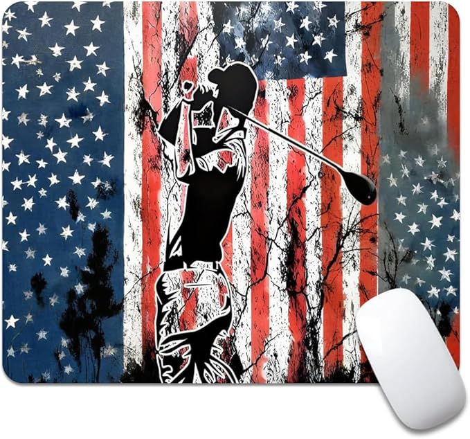 Golf Flag Square Mouse pad, Waterproof, Anti Slip Rubber Base, Computer Mouse by Goodsprout