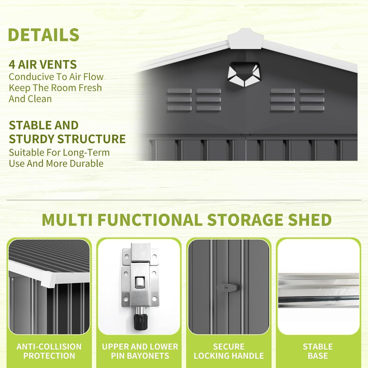 metal storage shed,outdoor storage building 10x14,large backyard sheds, side view