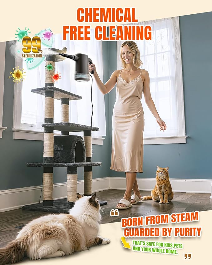 TEEVOGO Handheld Steam Cleaner for Home, Portable Steamer Cleaner - Image 4