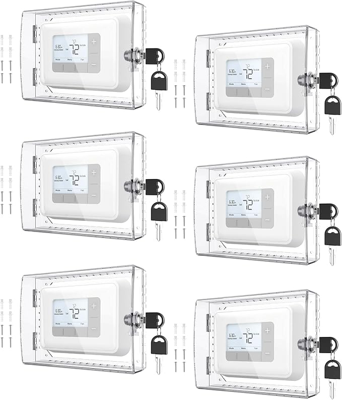 AUURIO 6 PCS Upgraded Thermostat Lock Box by Smallbrandbigimpact%E2%80%94makingeverydaylifesurprisinglybetter
