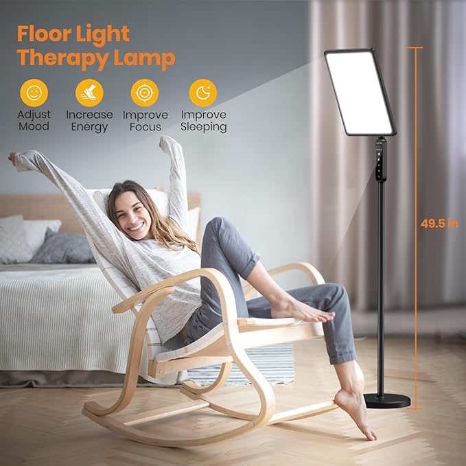 LASTAR Light Therapy Lamp, 12000LUX Therapy Light UV-Free &Full Spectrum Sun - Image 4