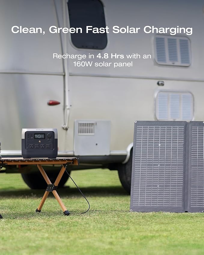 EF ECOFLOW Solar Generator RIVER 2 Pro 768Wh Portable Power Station & 160W - Image 2
