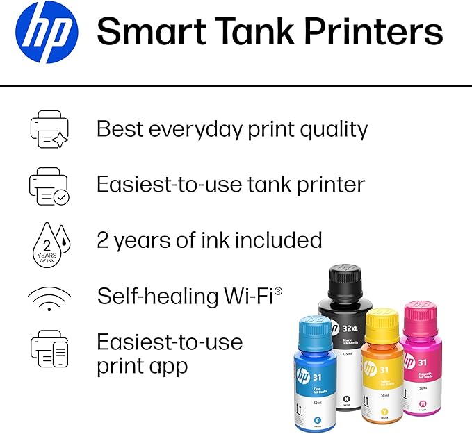HP Smart Tank 5000 Wireless All-in-One Ink Tank Printer, Copier - Image 2