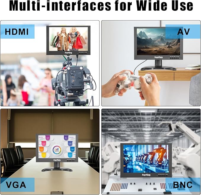 Suprlipy 10.1 Inch Mini Small HDMI Monitor 1920x1200 16:10 IPS Metal Housing - Image 8