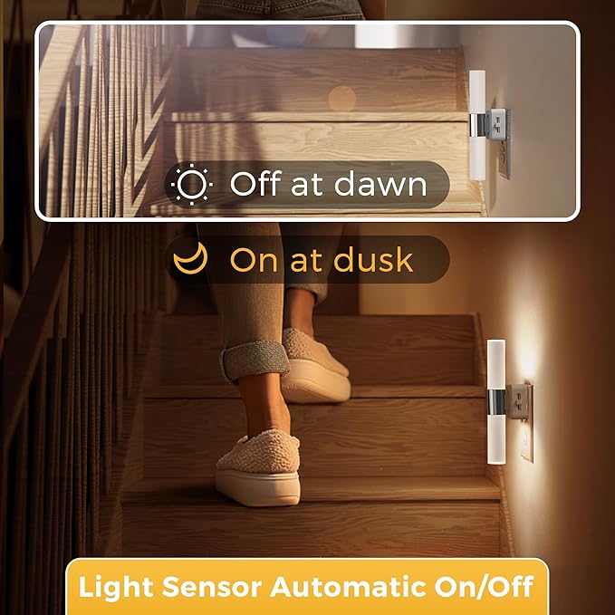L LOHAS LED Night Light, 2 Pack Night Lights Plug into Wall, 3000K Soft White - Image 5