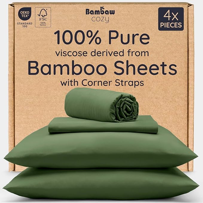 Bambaw California King Sheet Set 4pcs – 100% Viscose Derived from Bamboo Sheets by Bambaw