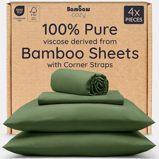 Bambaw California King Sheet Set 4pcs – 100% Viscose Derived from Bamboo Sheets by Bambaw