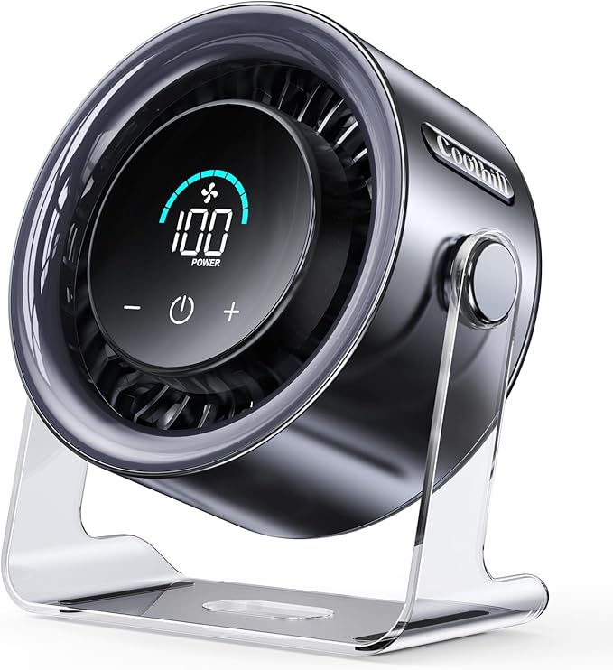 Coolhill USB Desk Fan for Bedroom: 100 Speeds Digital Display Quiet Table Fan by Unknown
