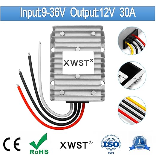 DC DC Stabilizer 9V-36V to 12V Boost Buck Converter 30A 360W Waterproof - Image 2