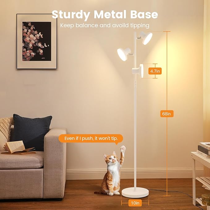 SIBRILLE 36W LED Tree Floor Lamp, Modern Dimmable Standing Lamp - Image 7