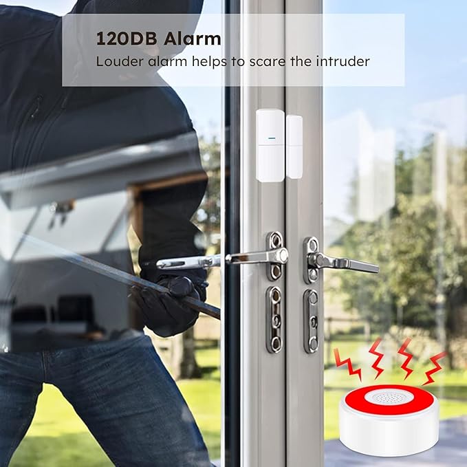 tolviviov Home Alarm System, 12 Pieces Smart Home Alarm Security System DIY No - Image 3