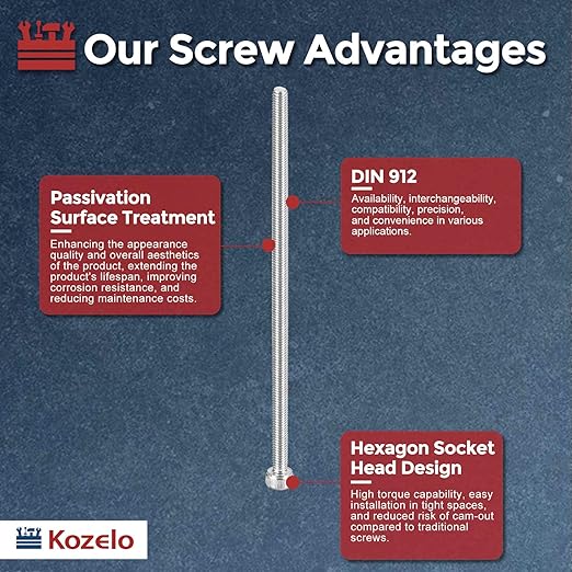 Kozelo 4pcs Socket Head Cap Screws - Image 3