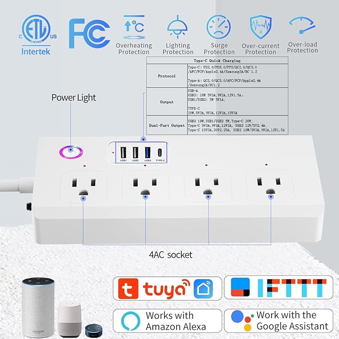 UseeLink WiFi Smart Power Strip, Surge Protector - Image 2