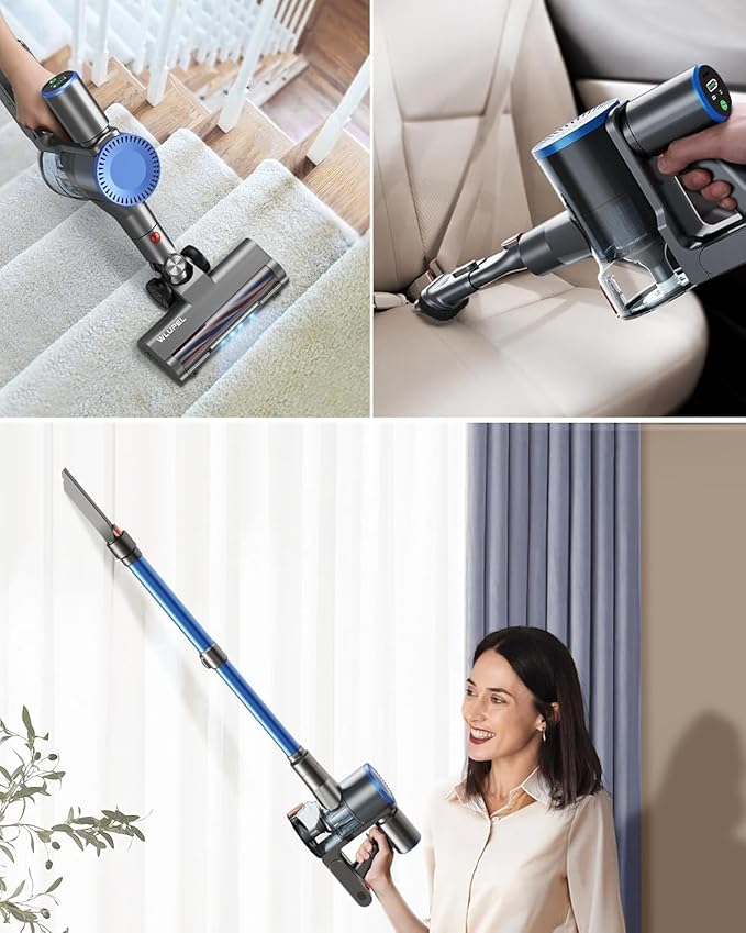 Cordless Vacuum Cleaner, 30Kpa/400W/45 Mins Small Stick Vacuum Cleaner - Image 9