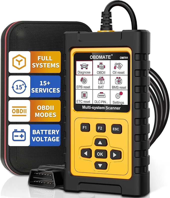 OBDMATE OBD2 Scanner for Toyota/Lexus/Scion, OM701 All Systems Diagnostic Tool by OBDMATE