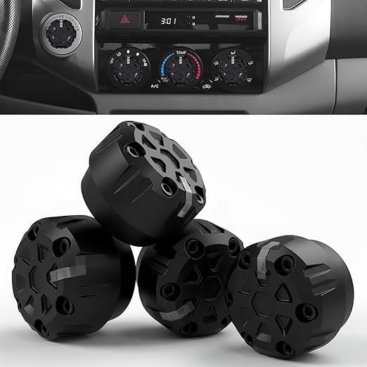 4 Pack - 2nd Gen Tacoma Accessories AC Knob Upgrade - 2005, 2015 Tacoma Climate by DUBBSHARDWARE