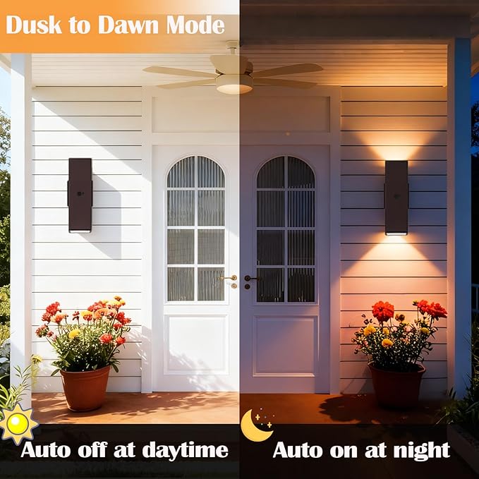 wowlite Motion Sensor Porch Light 2 Pack, Outdoor Lights - Image 3