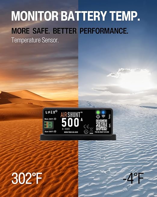 LNEX Bluetooth Battery Monitor, 500A Smart Shunt - Image 3