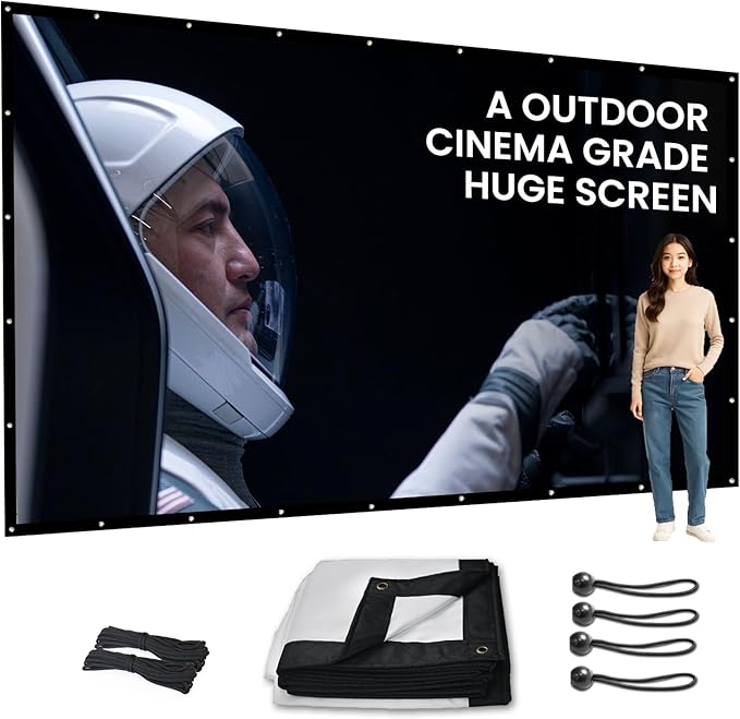 250 Inch Extra Large Projector Screen | Cinema-Grade Huge Movie Screen by Iolieo