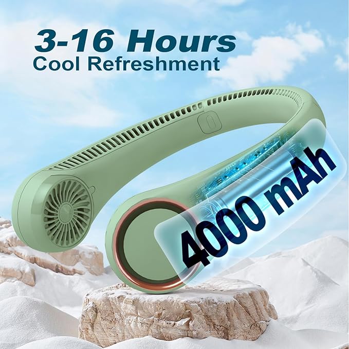 CIVPOWER Neck Fan: Portable Personal Neck Cooling Rechargeable Bladeless Fan - Image 8