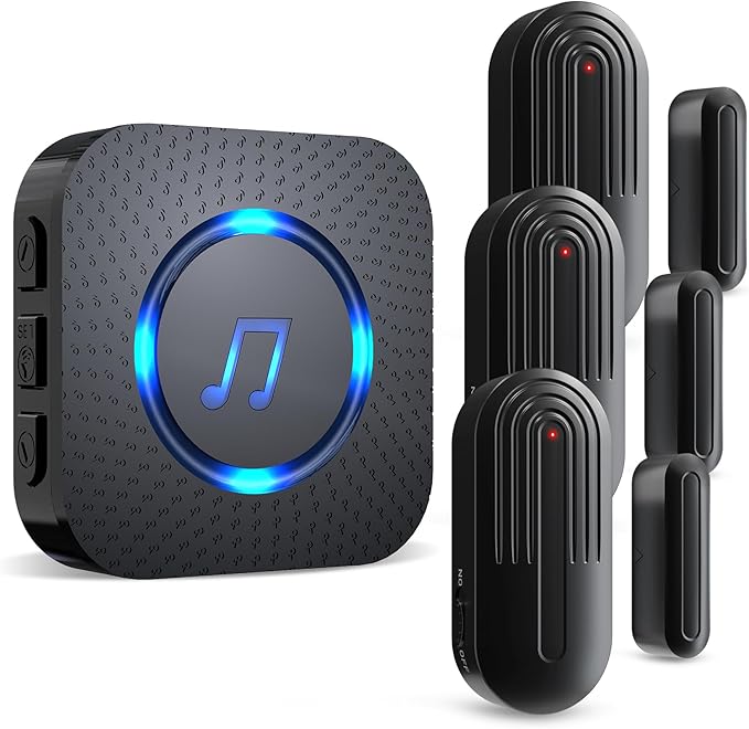 SanJie Door Sensor Chime for Door Opens, Door Entry Chime for by SANJIEGuardSecurity