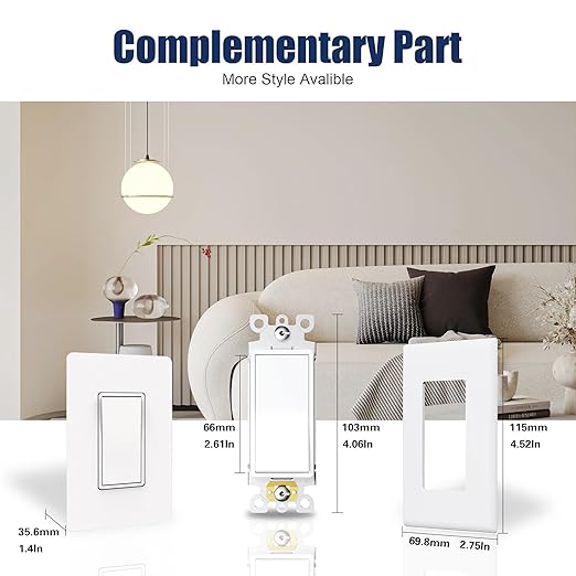 ThunderWay 3 Way Matte White Light Switch - Image 5