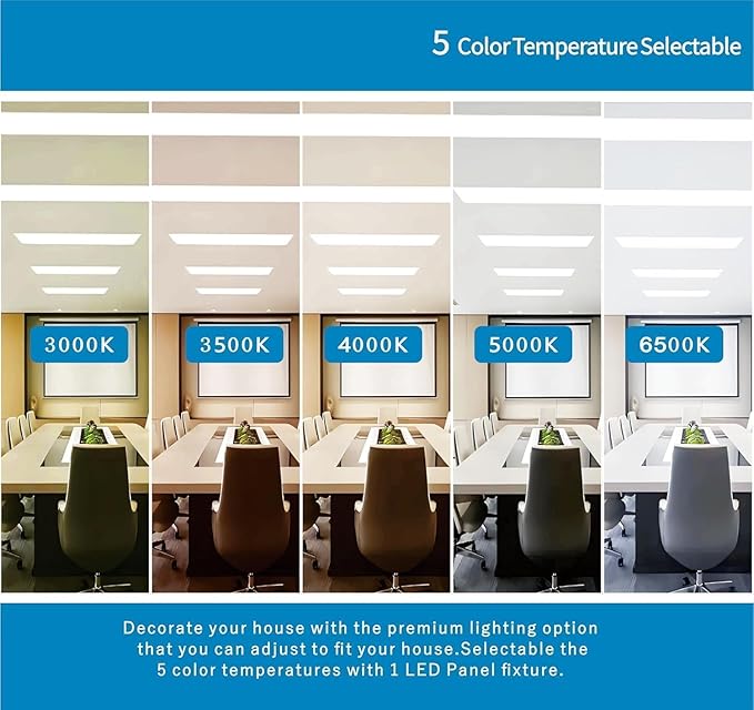 2x4 FT LED Light Flat Panel, Color Temperature Selectable 3K | 4K | 5K - Image 2