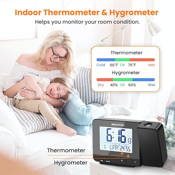 SMARTRO Digital Projection Alarm Clock - Image 7
