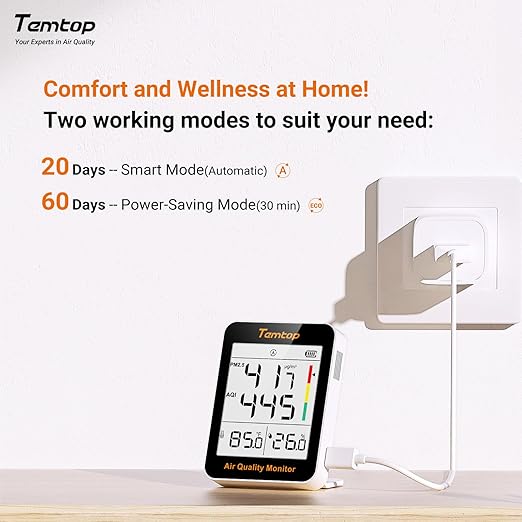 Temtop Air Quality Monitor Indoor Thermo-Hygrometer - Image 4