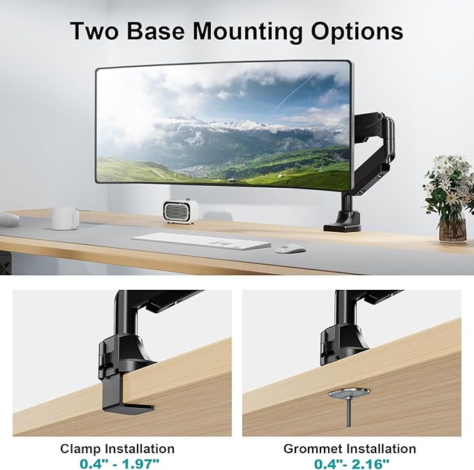 MOUNT PRO Single Monitor Mount for Max 43 Inch Ultrawide Computer Screen - Image 8