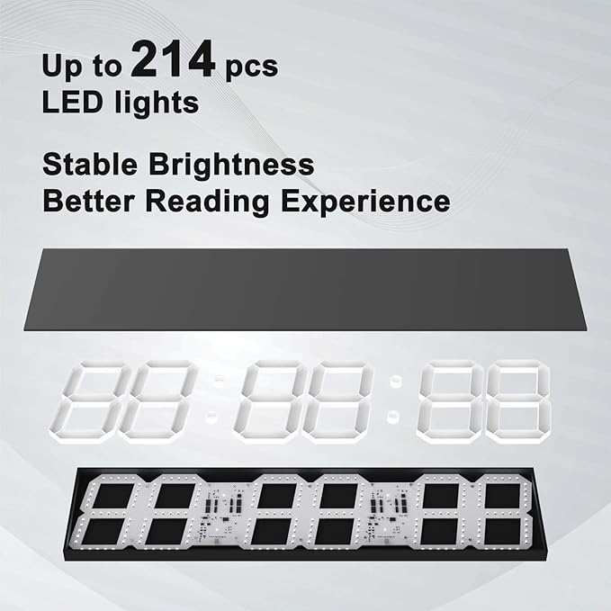CHKOSDA Digital Wall Clock, Oversize Led Digital Clock - Image 5
